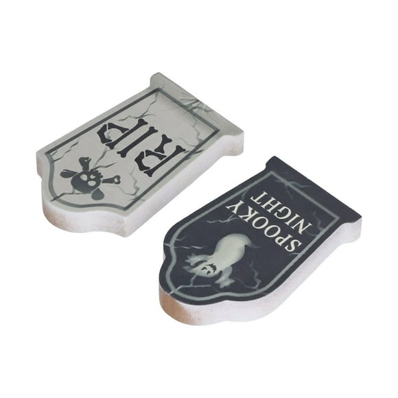 2PCS Halloween Tombstone Decorations Gravestone Decor for Graveyard Headstone Signs Outdoor Garden Decorations