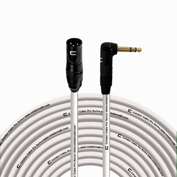 Coluber Cable Right Angle 1/4 TRS to XLR Male (3-Pin) Balanced Stereo Cable