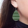 thumbnail image 3 of Christmas Faux Leather Earrings，Christmas Dangle Earrings, 3 of 5