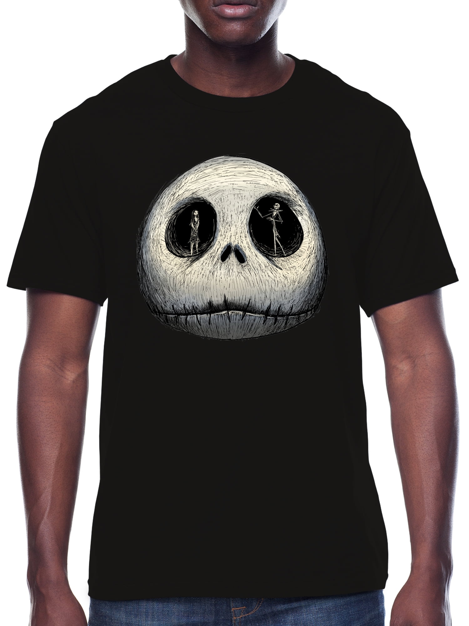 Disney / NIGTHMARE BEFORE CHIRISTMAS/ジャックTシャツ/M/コットン/BLK Disney Nightmare Before Christmas Jack Skellington Men's Graphic