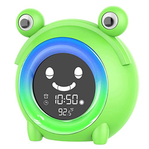 Alarm Clock for Kids Bedroom, Wisoee Children Sleep Trainer Clock Toddlers Clock with 5-Color Night Light, Sleep Sound Machine, NAP Timer, Digital ...