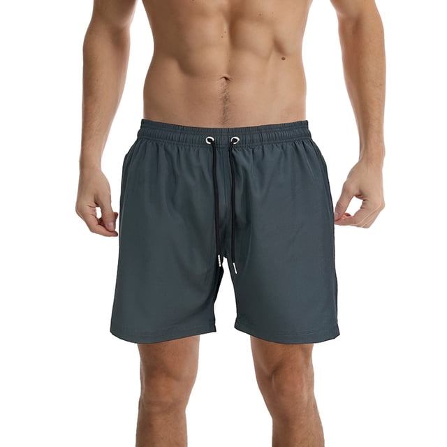 AherBiu Workout Shorts for Men Athletic Gym Running Shorts with Pockets Quick Dry Lightweight Stretchy Shorts Summer Drawstring Shorts