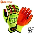 thumbnail image 2 of Cut Resistant Anti Vibration Safety Work Glove With TPR Mechanics Industry Working Gloves ANSI Cut Level A6., 2 of 6