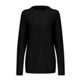 thumbnail image 4 of Ogiraw Womens Tops Sweaters for Women Knit Sweater for Women Women's Winter New Solid Knitted Loose Sleeve Large Sweater Coat Black, 4 of 5