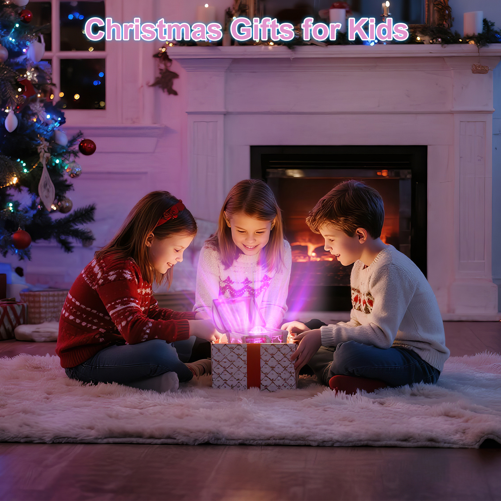 Northern Lights Projector, 7 Colors Treasure Chest Night Light Aurora Lights Projector with 8 Effects & Remote, Dimmable Galaxy Light Ambient Lighting for Bedroom, Gifts for Kids Teen Women