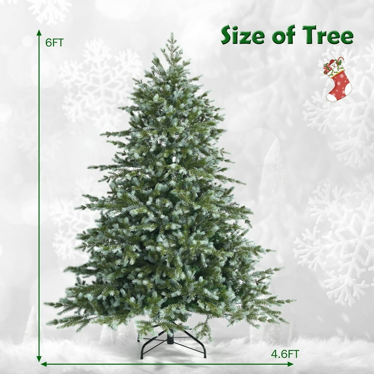 Gymax 6ft Decorative Artificial Christmas Tree, Unlit, Hinged