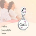 thumbnail image 4 of 925 Sterling Silver Charm for Bracelets Sisters Dangle Charms Women Bracelet Charm, 4 of 6
