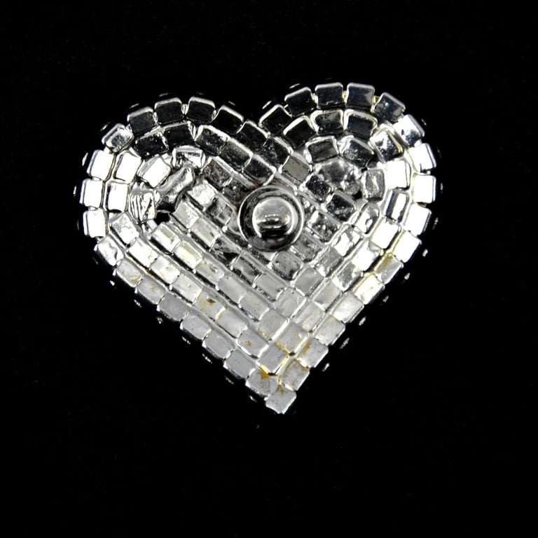  VOGUEKNOCK 30/45pcs Rhinestone Heart Charms for