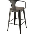 thumbnail image 4 of Rustic Dark Elm Seat / Suitable for Industrial-themed Dining, 4 of 6
