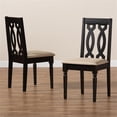 thumbnail image 2 of Baxton Studio Cherese Sand and Brown Finished Wood 2-Piece Dining Chair Set, 2 of 8
