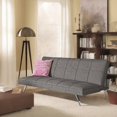 thumbnail image 3 of Modern Minimalist Fabric Sofa Bed 220cm with Stainless Legs and Metal Frame, 3 of 10