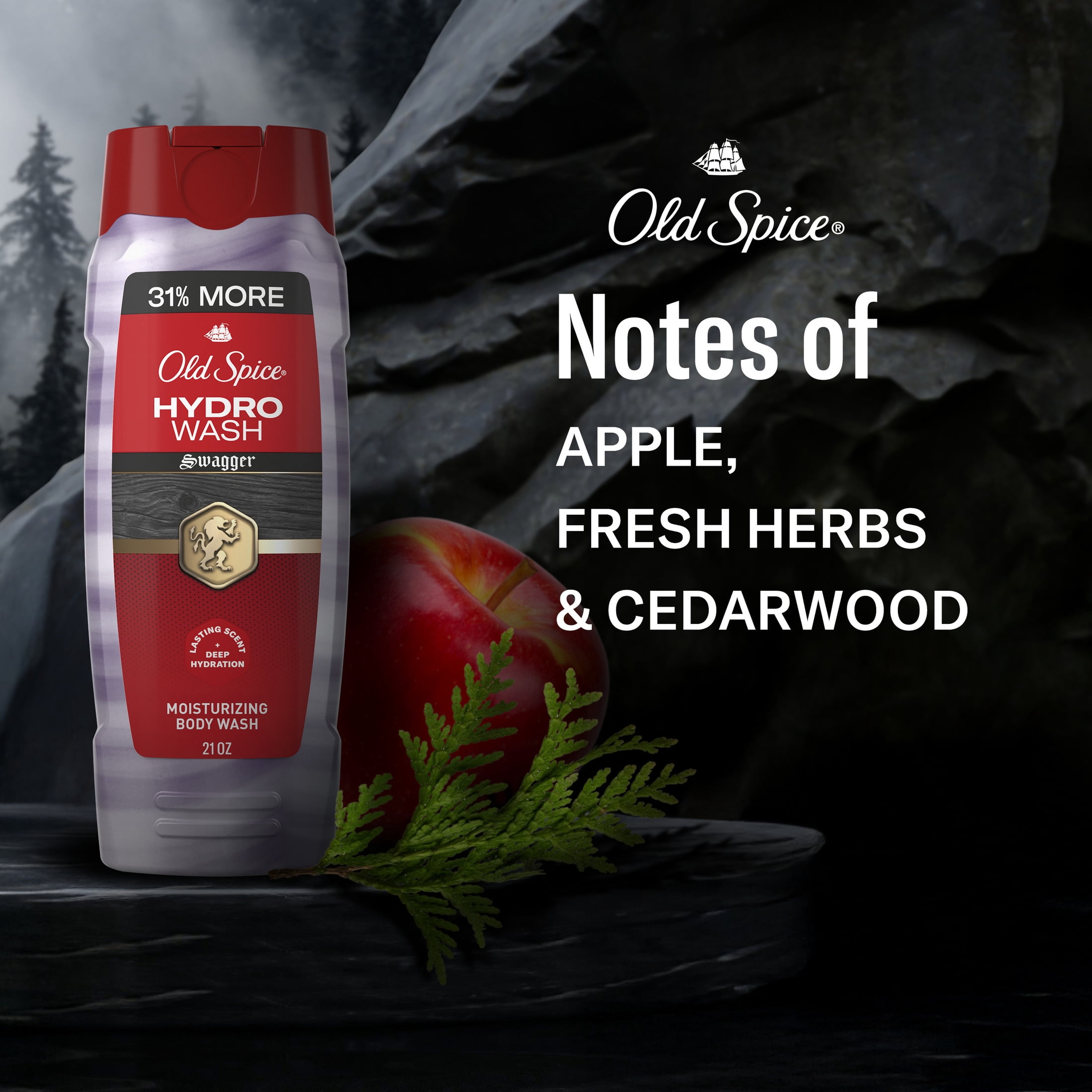 (3 pack) Old Spice Body Wash for Men, Hydro Wash Swagger, 24/7 Shower Fresh, 21 fl oz