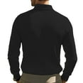 thumbnail image 5 of Wyobmus Long Sleeve Shirt for Men Waffle KniT-Shirts Casual Button Down Shirts Classic Collared Shirts Black, 5 of 5