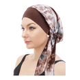 thumbnail image 2 of 3pzs Turbante Gorros Chifón Dama Oncológico Quimio Alopecia Cafe, 2 of 5