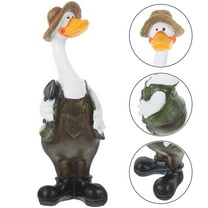 WASHWEPE Garden Decoration Resin Duck Decor Multi 1Pack 9.82X3.14X3.14In