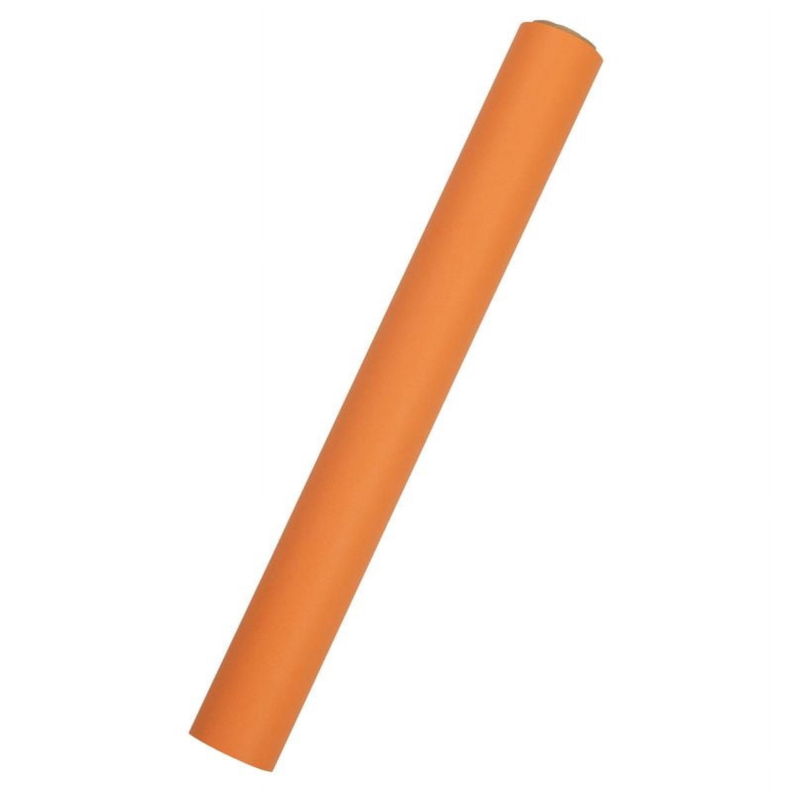 JAM Paper Matte Wrapping Paper, 26.3 Sq ft (17 in x 18 Ft), Orange, 1/Pack