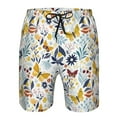 thumbnail image 4 of Naloa Flowers Butterfly Men's Beach Shorts, Surfing shorts, Swim trunks, Quick Dry Swim Trunks for Surfing Beach Fun - 3X-Large, 4 of 9