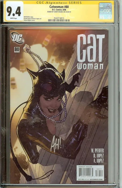 Catwoman #80 Signed by Adam Hughes CGC 9.4
