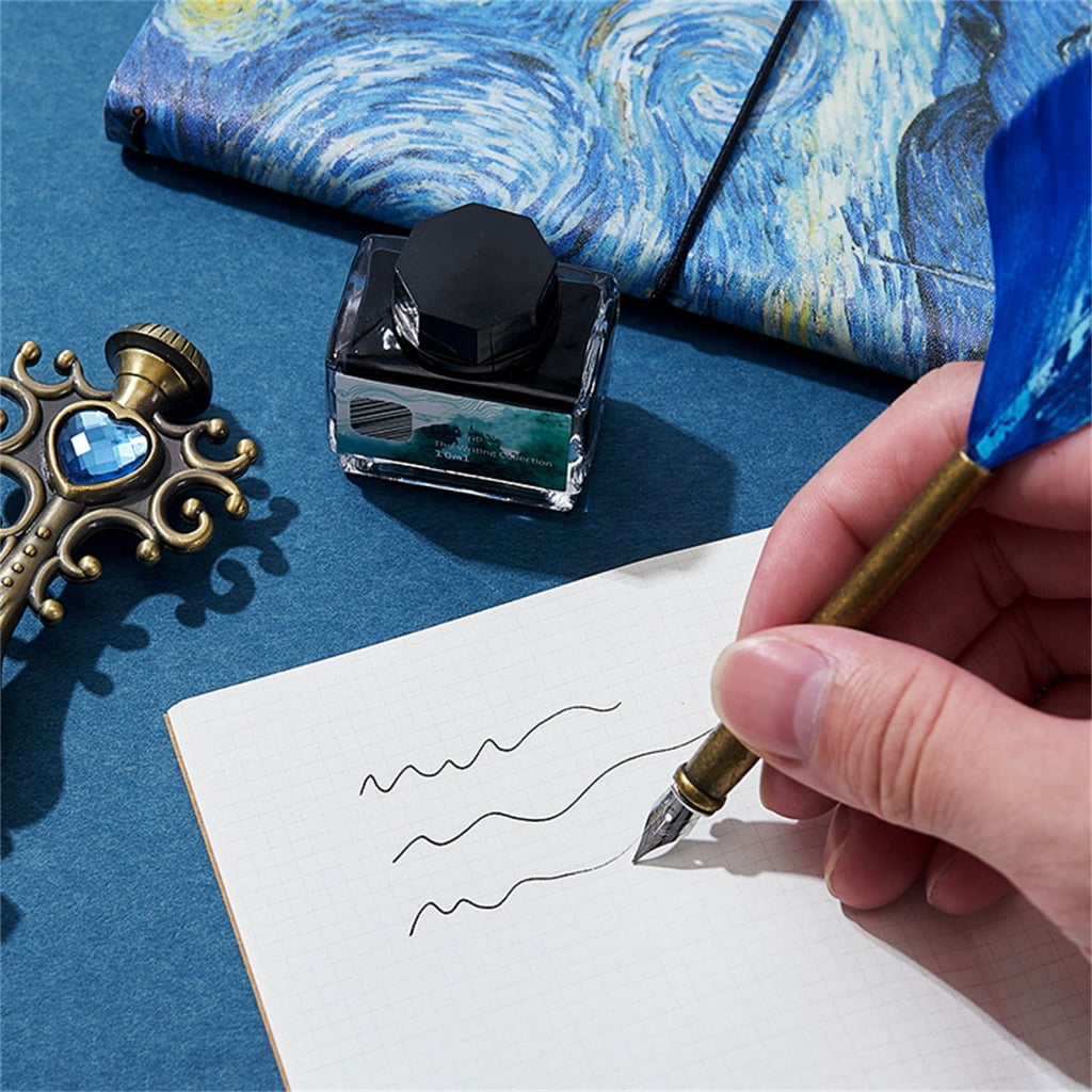 WINDLAND Quill Dip Pen Set Antique Dip Pen, Seal Stamp, Seal Beads, Pen Tip, Ink