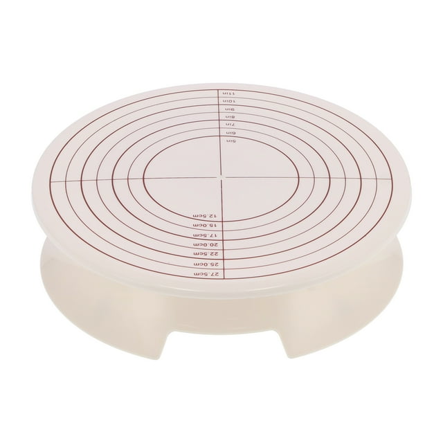 Peahefy Cream Butter Cake Baking Tool DIY Cake Turntable Base Non-Slip Revolving Cake Decorating Stand Baking Tool With Scale Cupcake