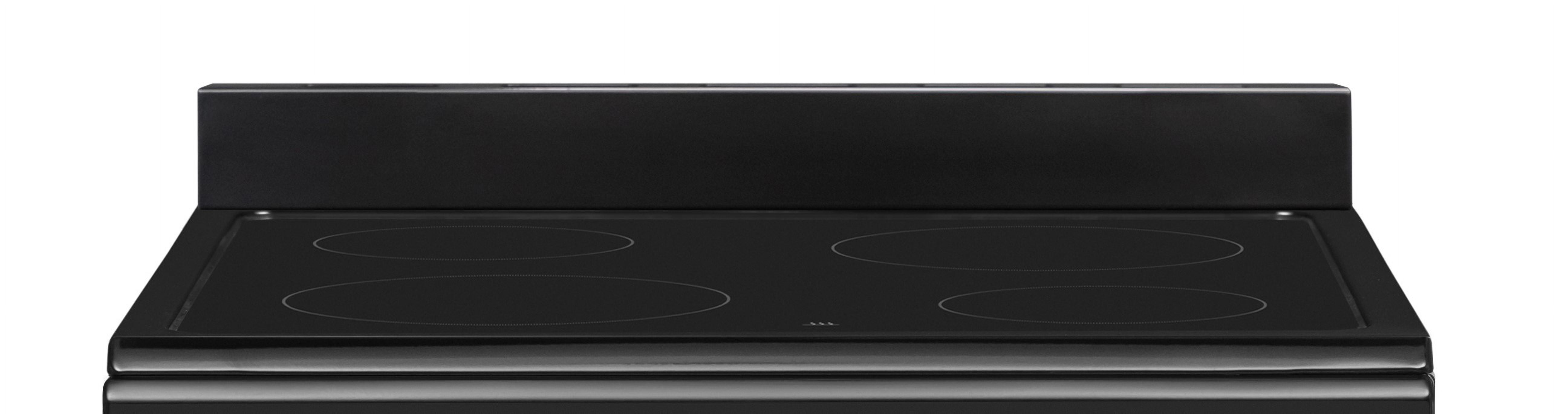 Premium Levella PREV2407VB 24" Vitroceramic Cooktop Electric Range with 4 Burners and 2.4 Cu. Ft. Single Convection Oven - Black