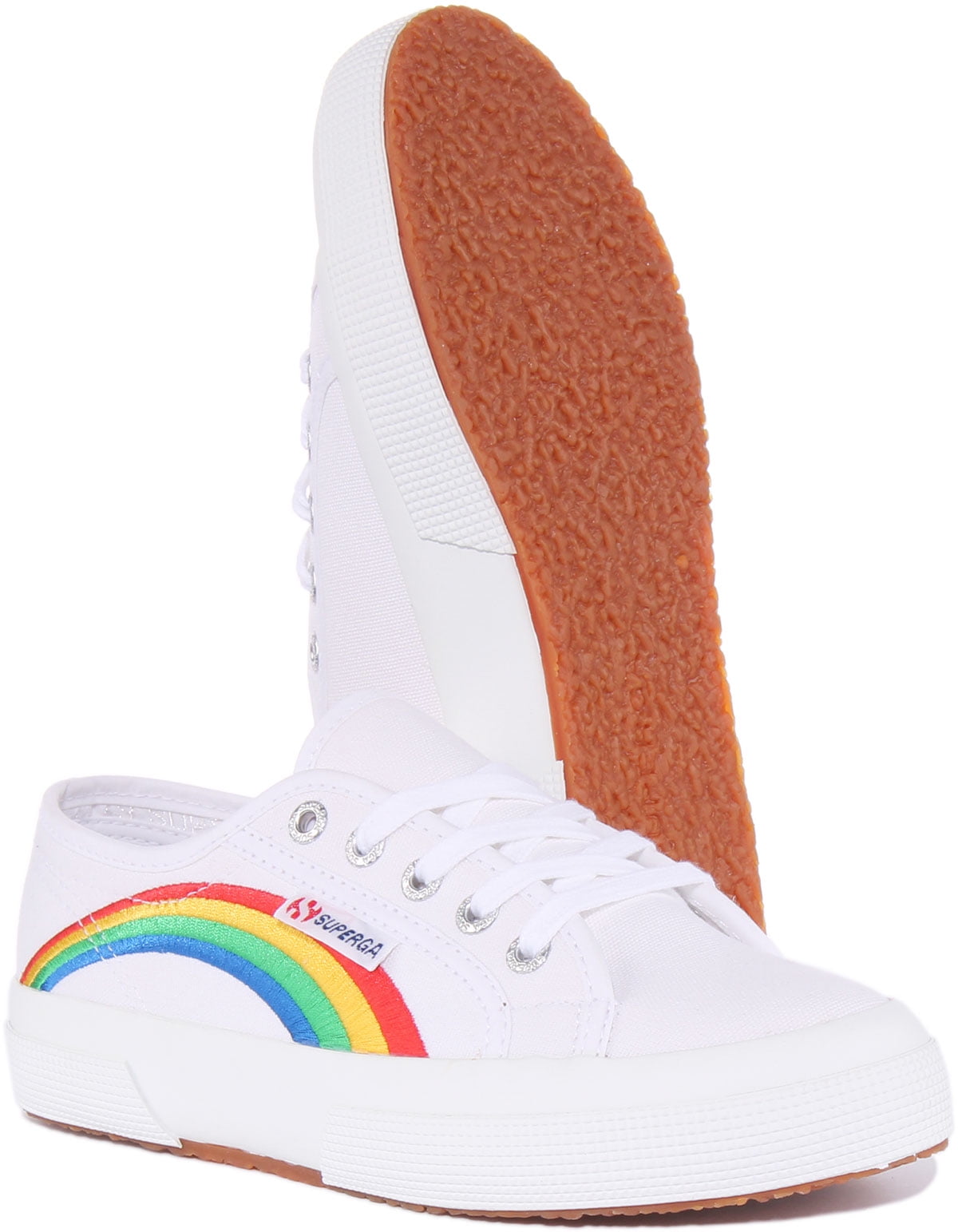 Superga rainbow 2025 platform sneakers