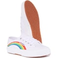 thumbnail image 5 of Superga 2750 Cotu Rainbow Women's Classic Lace Up Canvas Trainers In White Size 9.5, 5 of 6