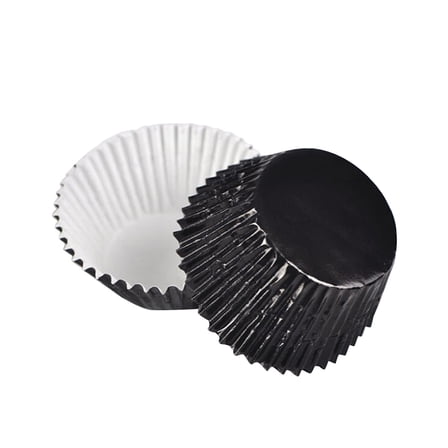 REOFLYUP Cupcake Wrapper Paper Cup Golden Black 200PCS for Wedding