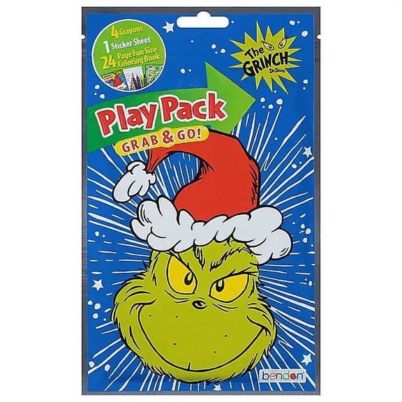 Dr Seusss The Grinch Grab and Go Play Pack 1ct Party Favors