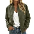 thumbnail image 4 of Perfectbot Women's Bomber Jacket, Waterproof Windproof Lightweight Full Zip Casual Fall Outwear, 4 of 8