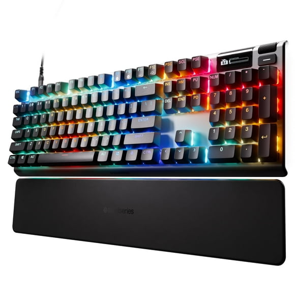 SteelSeries Apex Pro Gen 3 OmniPoint 3.0 Interrupteurs Hypermagnétiques Activation Réglable Déclenchement Rapide Préréglages Prêts pour le Jeu Mode Protection Touches/socd OLED RGB PBT USB-C (Renouvelé)