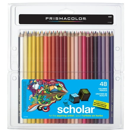 Prismacolor Scholar Colored Pencils, Assorted Colors, 48 Count