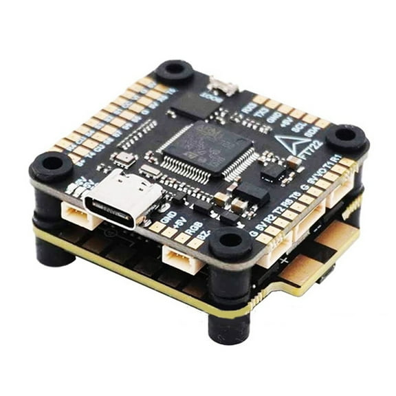 F722 FC&ESC Stack F722X8 Pro Flight Controller BLS 60A 4in1 ESC 30.5X30.5mm for RC FPV Racer Drone,1 * F722 Stack Kit,Black