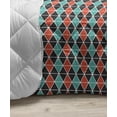 thumbnail image 3 of Stars Down Alternative Comforter, Shapes with Octagons and Squares Moroccan Inspirations, Microfiber Quilt for All Season, 5 Sizes, Dark Blue Beige and Aqua, by Ambesonne, 3 of 3