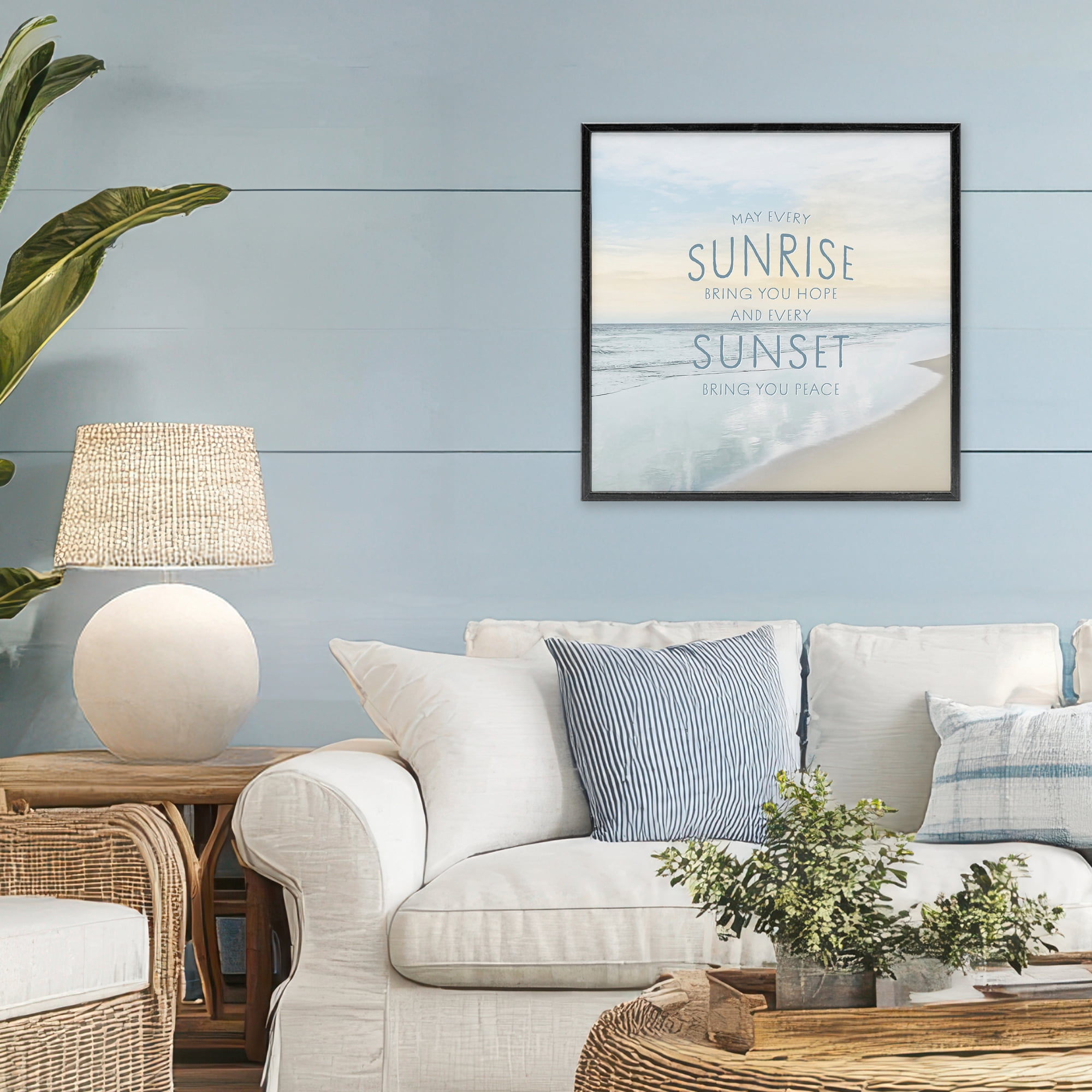 Stupell Industries Sunrise & Sunset Statement Black Framed Giclee Art, design by Natalie Carpentieri