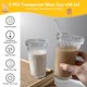 thumbnail image 2 of pcs. Tumblers with lids and straws 380ML Glass Tumblers with lids and straws Reusable glass mugs, Travel mugs (Transparent), 2 of 5