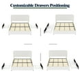 thumbnail image 2 of Newboti Furniture Liv Patented 2-Drawers Storage Bed Queen Size Ivory Boucle Upholstered Platform Bed, Curved Stitched Tufted Headboard, Wooden Slat Mattress Support, No Box Spring Needed NO.75193, 2 of 9