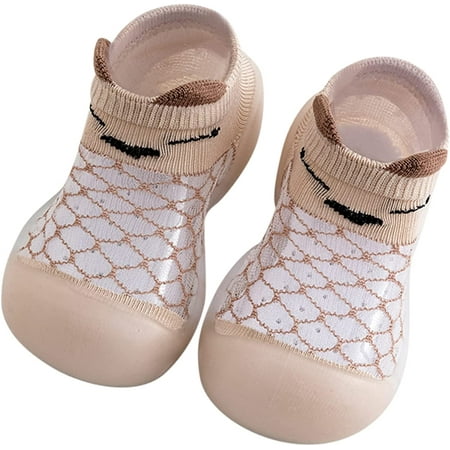 

QWZNDZGR Baby First-Walking Shoes Slip-On Shoes Winter Warm Shoes Socks Slippers Non Slip Walking Running Shoes