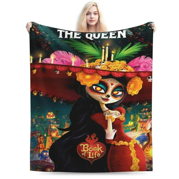 The Book Of Life Cartoon Fleece Blanket for Boys Girls Kids, Ultra Soft Cozy Warm Flannel Throw Blankets, Plush Blanket Gifts for Bed Sofa Living Room Couch Home Decor 40"X30"