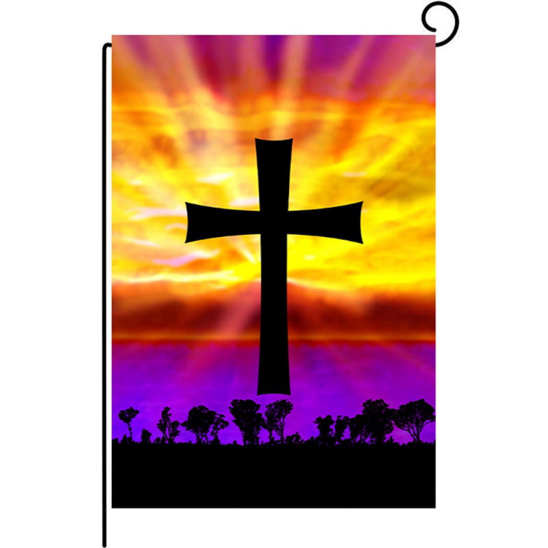 Garden Easter Cross He Is Risen House Decoration Double Sided  low/ 