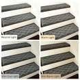 thumbnail image 5 of Pure Era Bullnose Carpet Stair Treads Cover 9" x 30" Classic Pattern Rug Indoor Non Slip Self Adhensive (Set of 14,Gray Diamond Trellis), 5 of 8