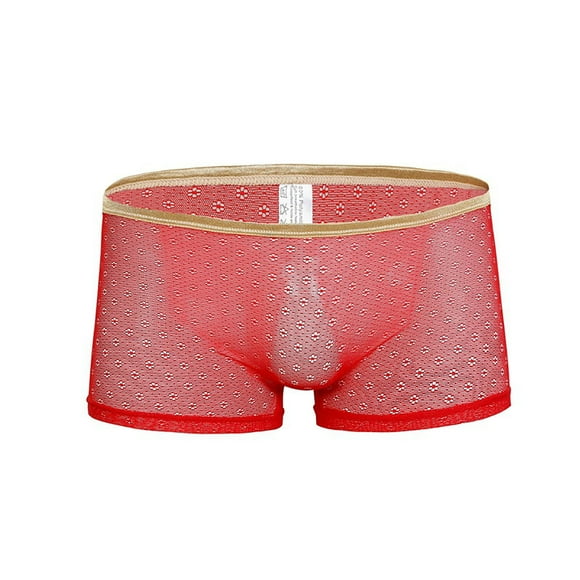 TIHLMK Men's Fashion Boxer Shorts Mesh Breathable Underpants