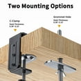 thumbnail image 5 of MountFTV Single Monitor Mount for 13-32 inch Screen, Height Adjustable Arm Gas Spring Full Motion with C-Clamp and Gromme Base, Holds up to 19.8lbs, 5 of 7