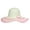 Pink, variant on Wide Brim Hat - 2 Tones w/ Flower - Black - HT-H2270BK