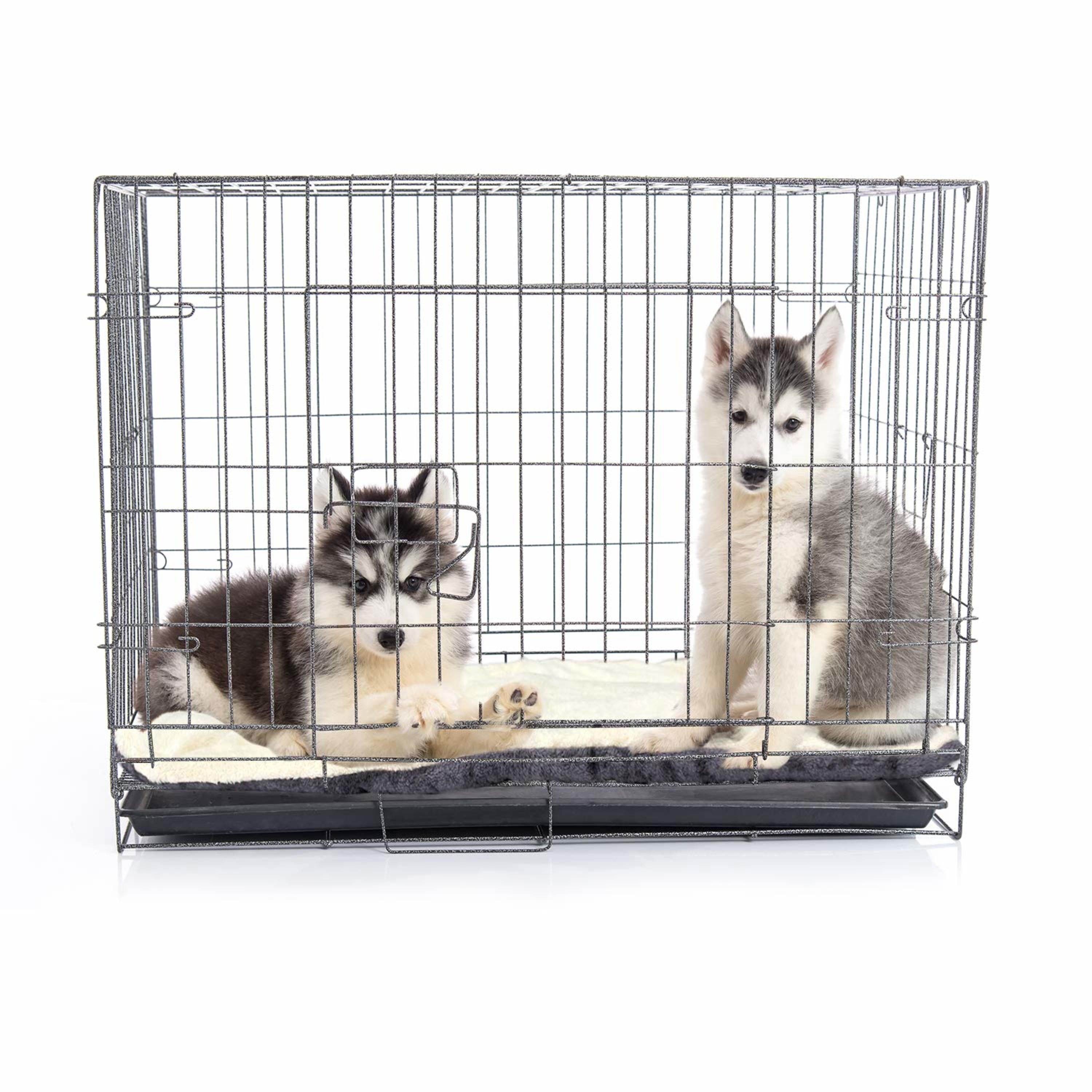 Downtown Pet Supply Dog Crate Mat, Washable Dog Bed, Maroon/Charcoal, XL