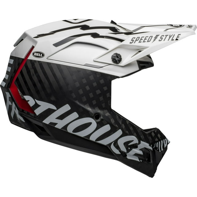 BELL : FULL-10 SPHERICAL : FASTHOUSE MATTE/GLOSS WHITE/BLACK : XS/S