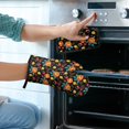 thumbnail image 2 of Pioneer Flower Floral Print Pattern 1-Pack Oven Mitts Set, Heat Resistant Kitchen Gloves, 7.7" X 12", 2 of 6