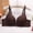 Coffee, variant on Women Bottom Floral Lace V Neck Wireless Bra Thin Adjustable Straps Gentle Push Up Side Smoothing Elegant Daily Bra Coffee 42