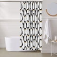 thumbnail image 6 of Shower Curtain, Lovely penguin A Waterproof Fabric Plastic Shower Curtain, Drying Fast Bathroom Curtain with 9 Buttonholes, Ruffle Shower Curtain 60x72in, 6 of 8