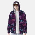 thumbnail image 2 of Kdxio Purple Butterfly Print Women Men Sun Protection UPF 50+ Jackets Zip Up Long Sleeve Hoodie Hiking Lightweight with Pockets, 2 of 7
